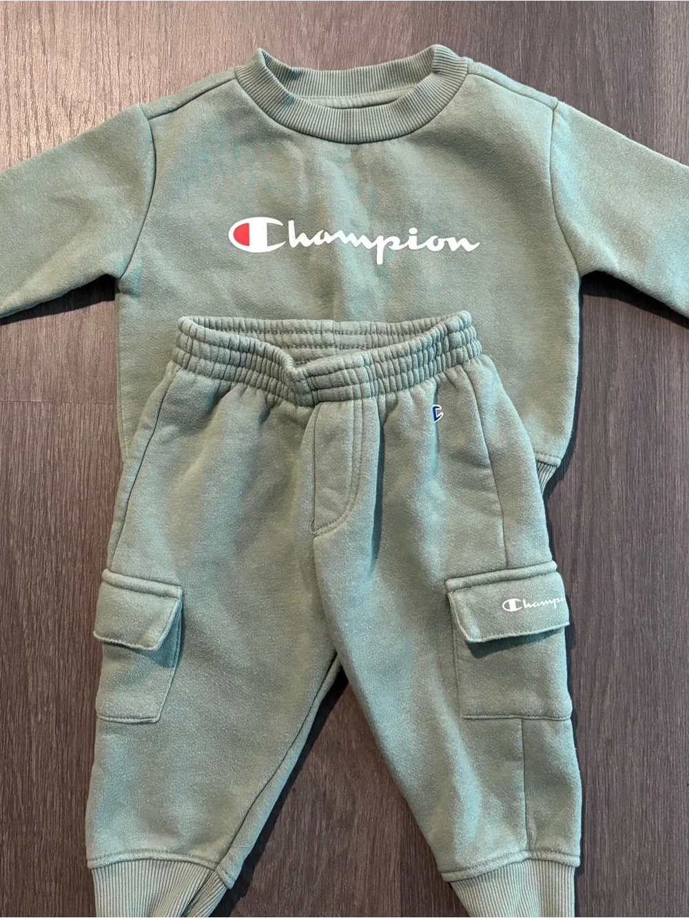 Champion Baby Fleece Crew and Joggers 2-Piece Sweatshirt and Sweatpants 12m